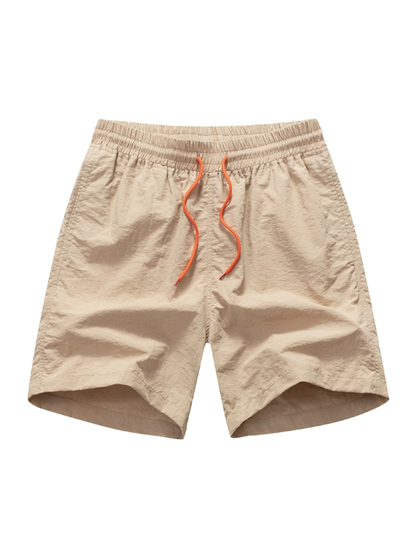 Summer quick-drying shorts men’s quarter pants loose beach pants - Khaki / S