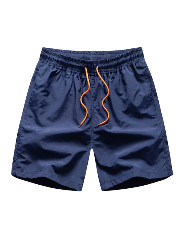 Summer quick-drying shorts men’s quarter pants loose beach pants - Purplish blue navy / S