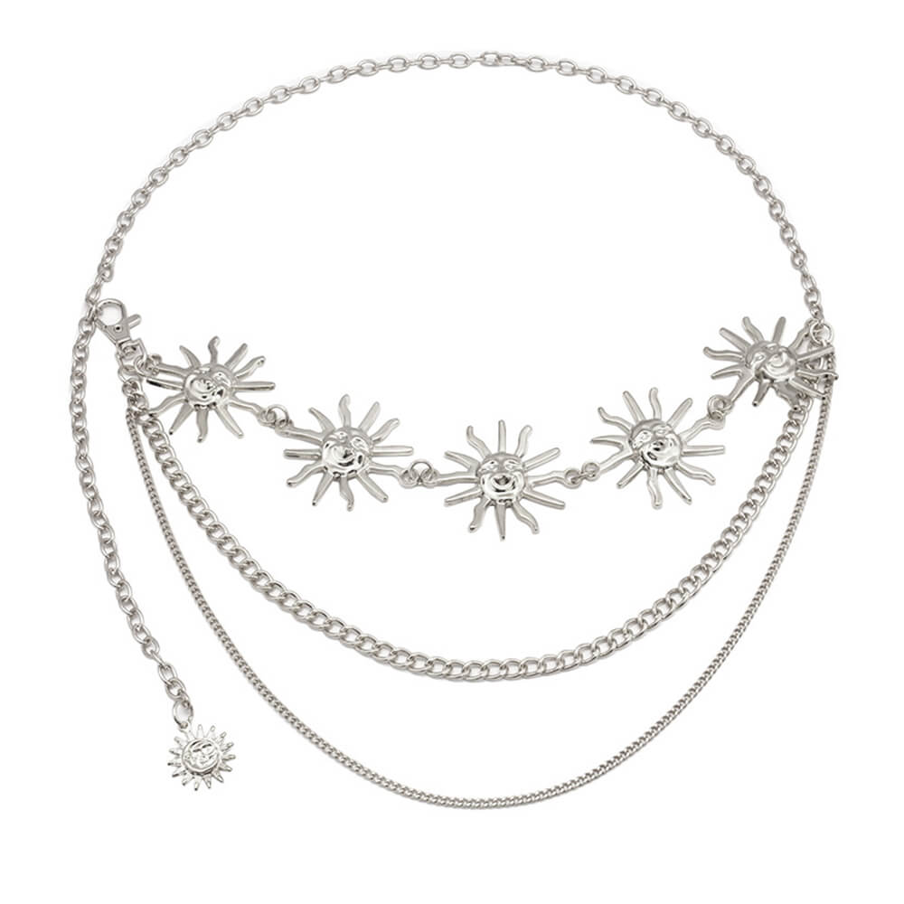 SUNBURST CHAIN BELT CELESTIAL LAYERS BELT