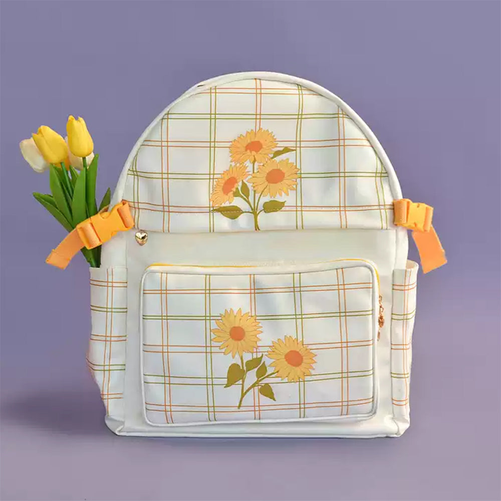 SUNFLOWER CHIC PLAID BACKPACK