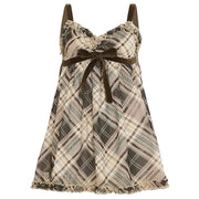 SUNSET DREAMS PLAID BABYDOLL DRESS