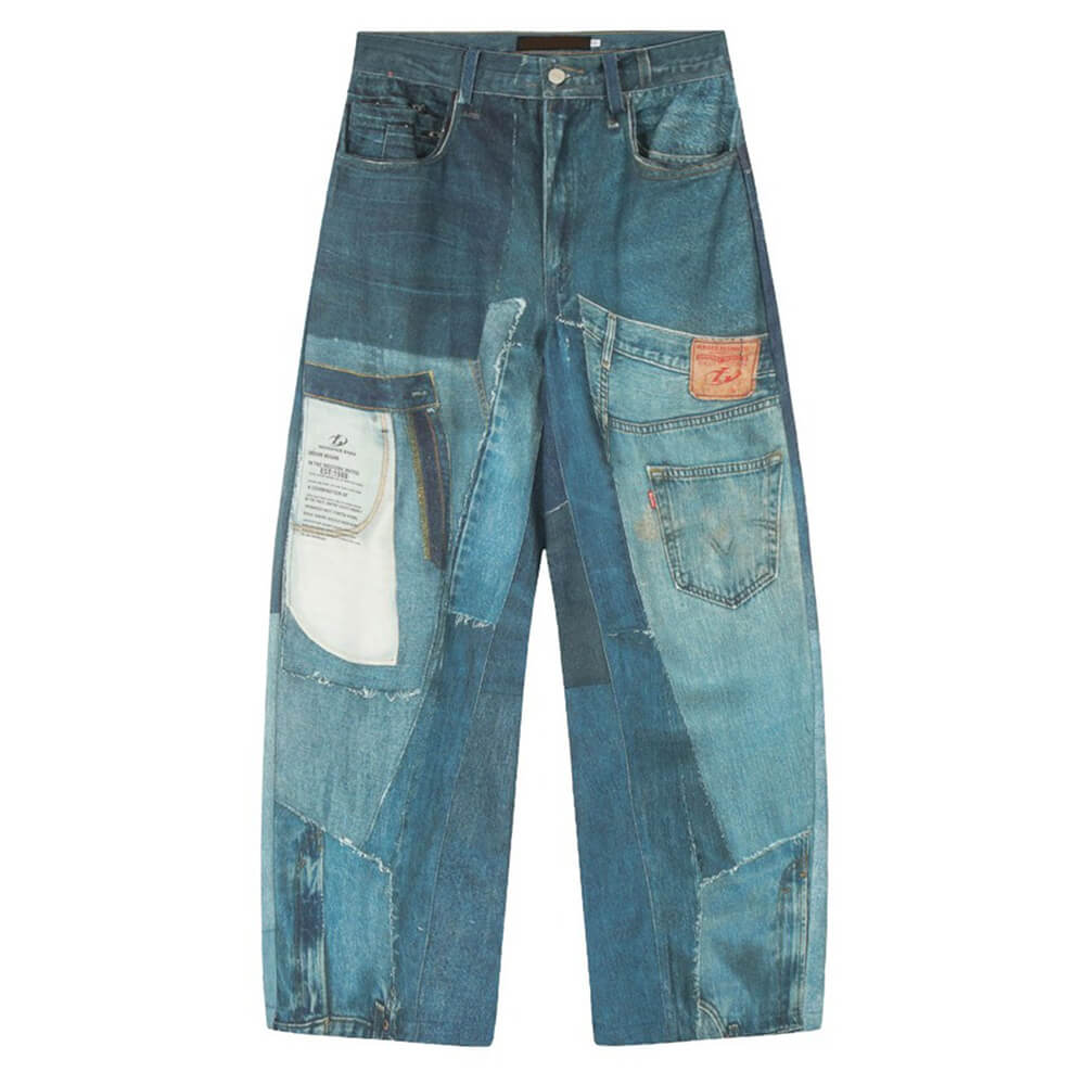 SURREAL LAYERED DENIM OVERSIZED JEAN FOR STYLISH WEARABILITY