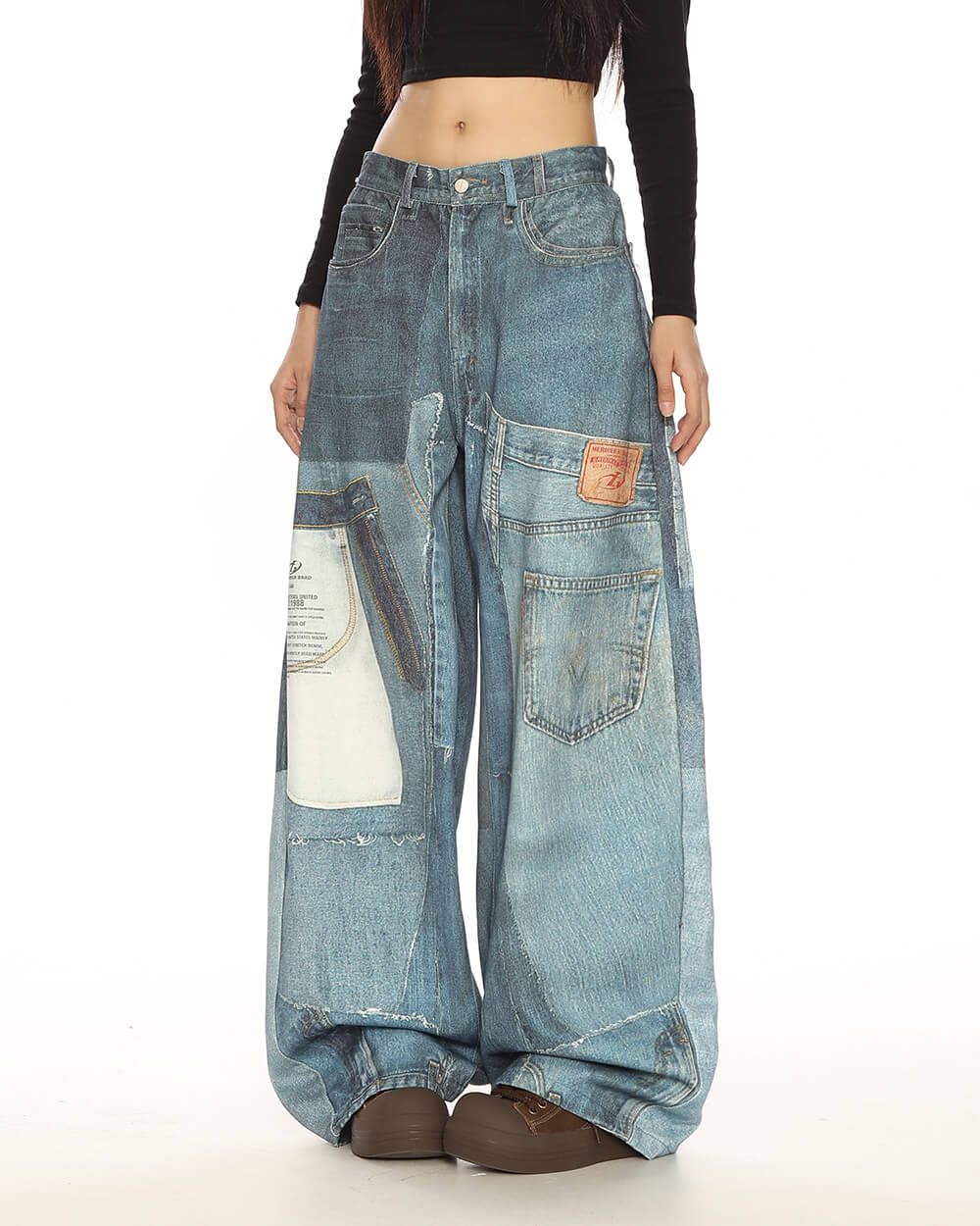 SURREAL LAYERED DENIM OVERSIZED JEAN FOR STYLISH WEARABILITY