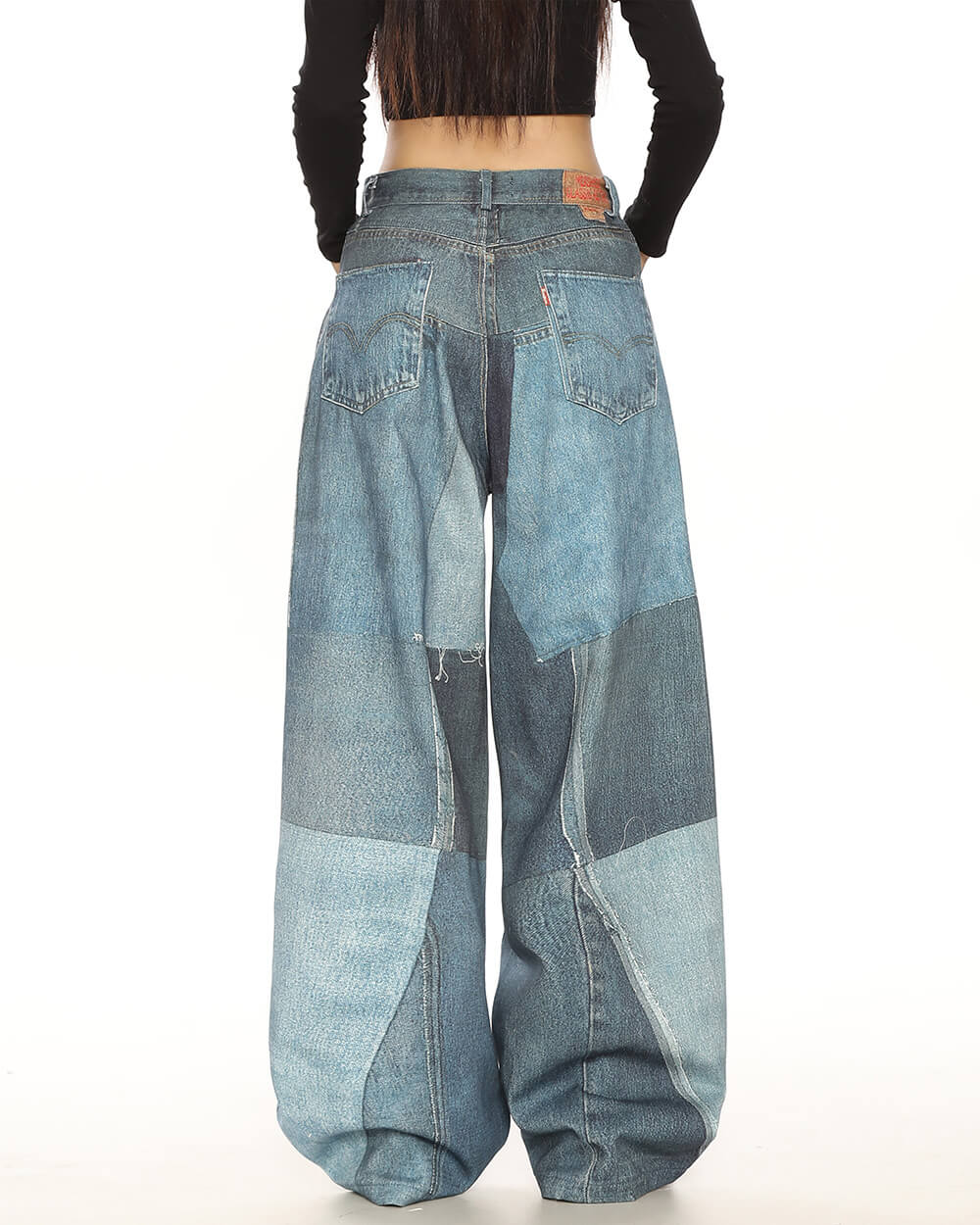 SURREAL LAYERED DENIM OVERSIZED JEAN FOR STYLISH WEARABILITY