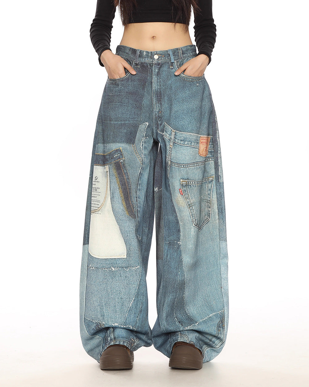 SURREAL LAYERED DENIM OVERSIZED JEAN FOR STYLISH WEARABILITY