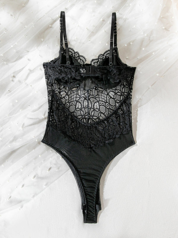 Suspender Sexy Lace Hollow Body Shaping Bodysuit