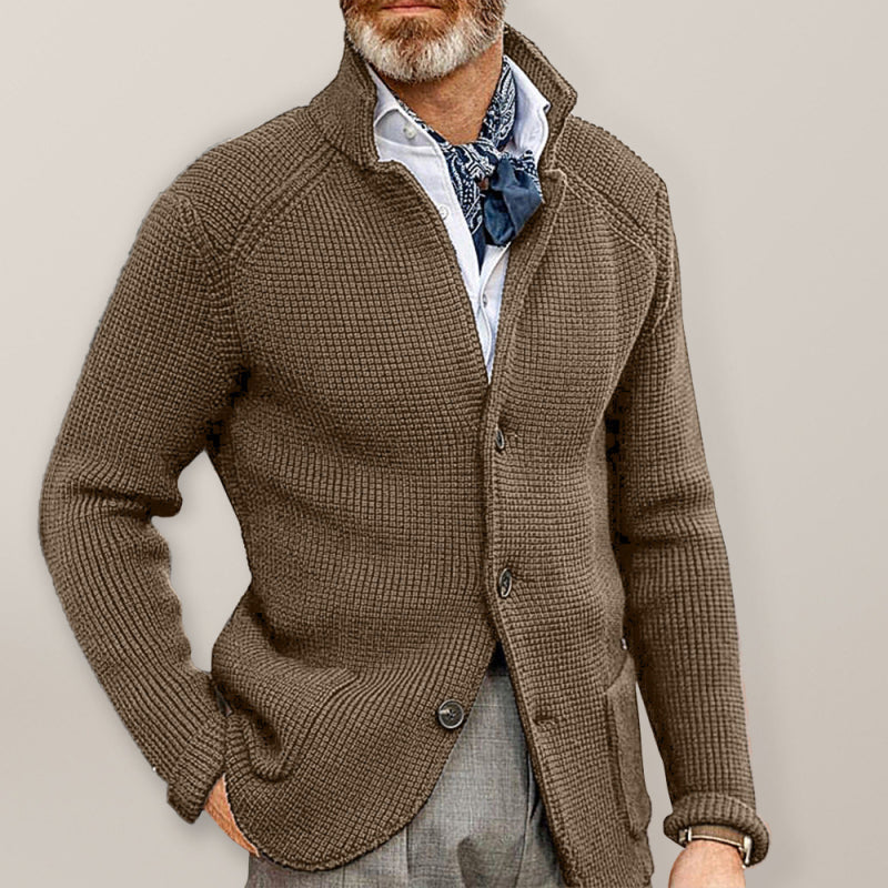Sweater Winter Sweater Stand Collar Cardigan Foreign Trade Men’s Knitted Jacket