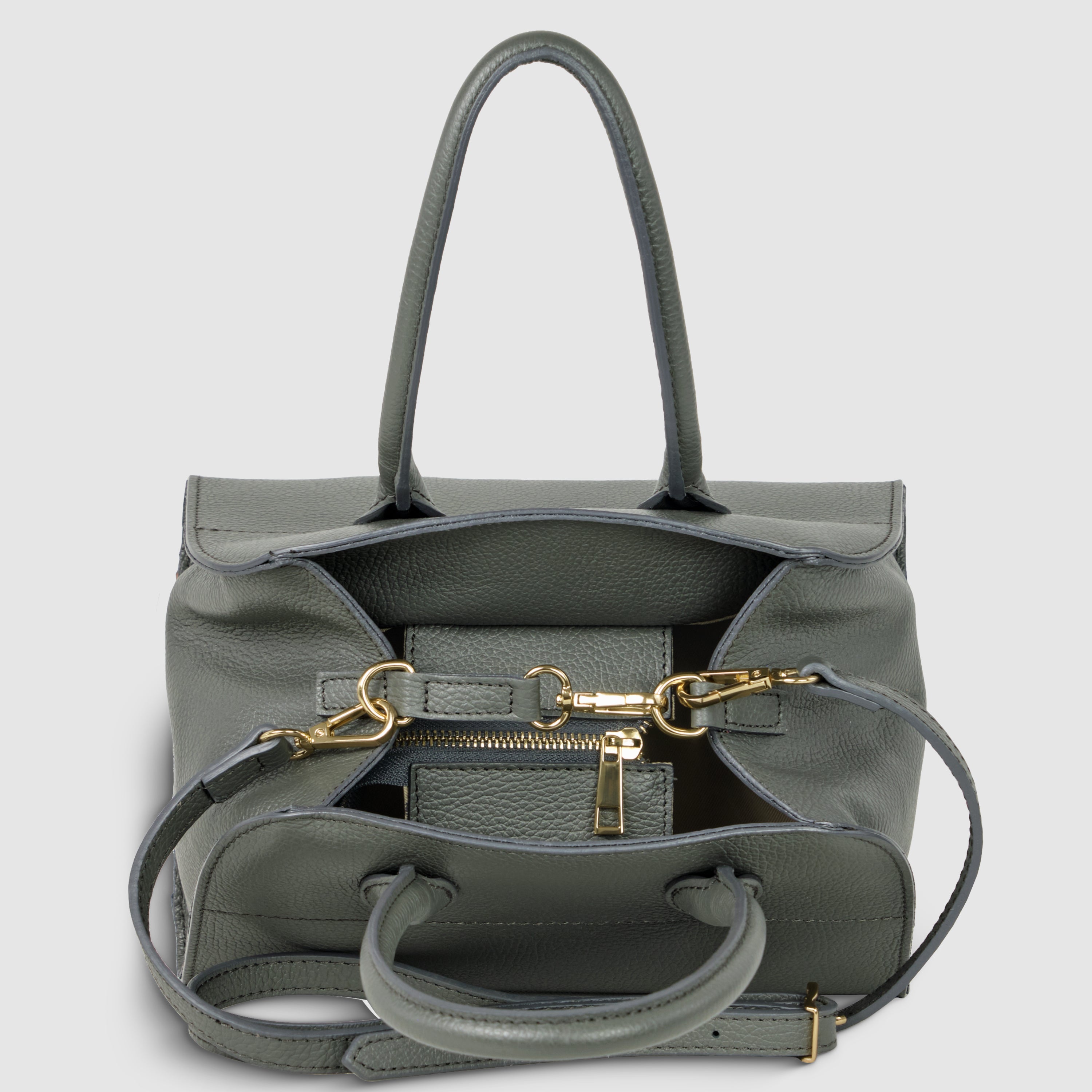 Italian Full-Grain Leather Top-Handle Bag | Sanremo