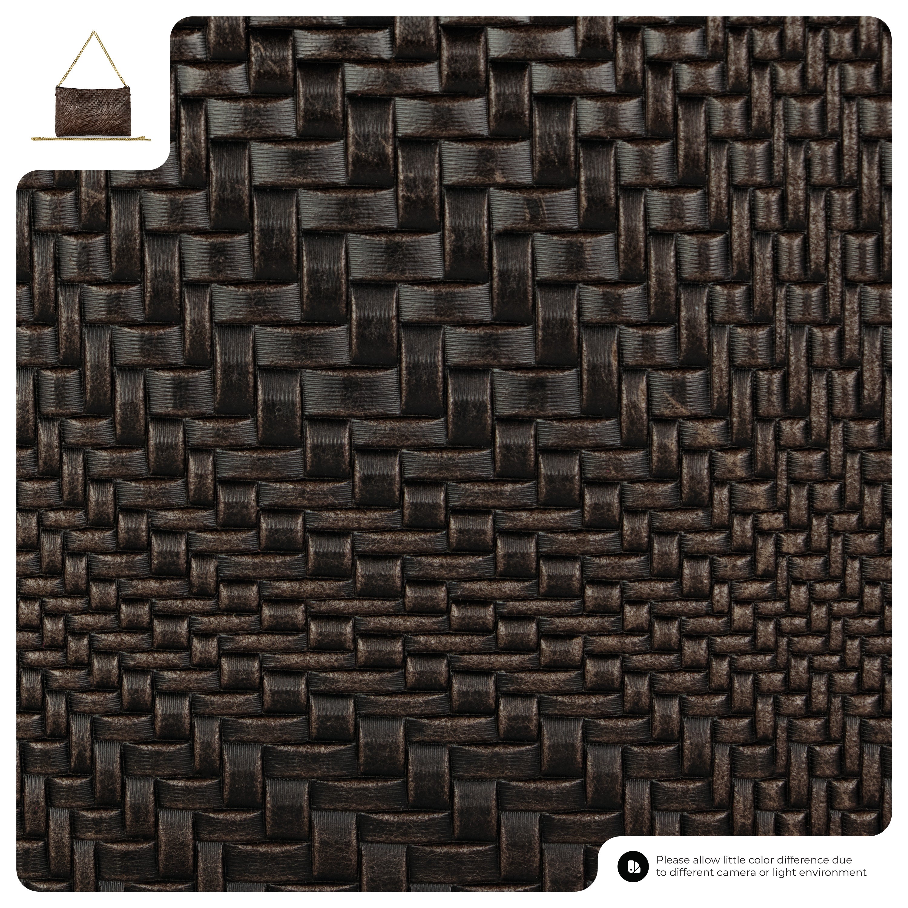 Italian Genuine Basketweave-Embossed Suede Crossbody Bag | Bergamo