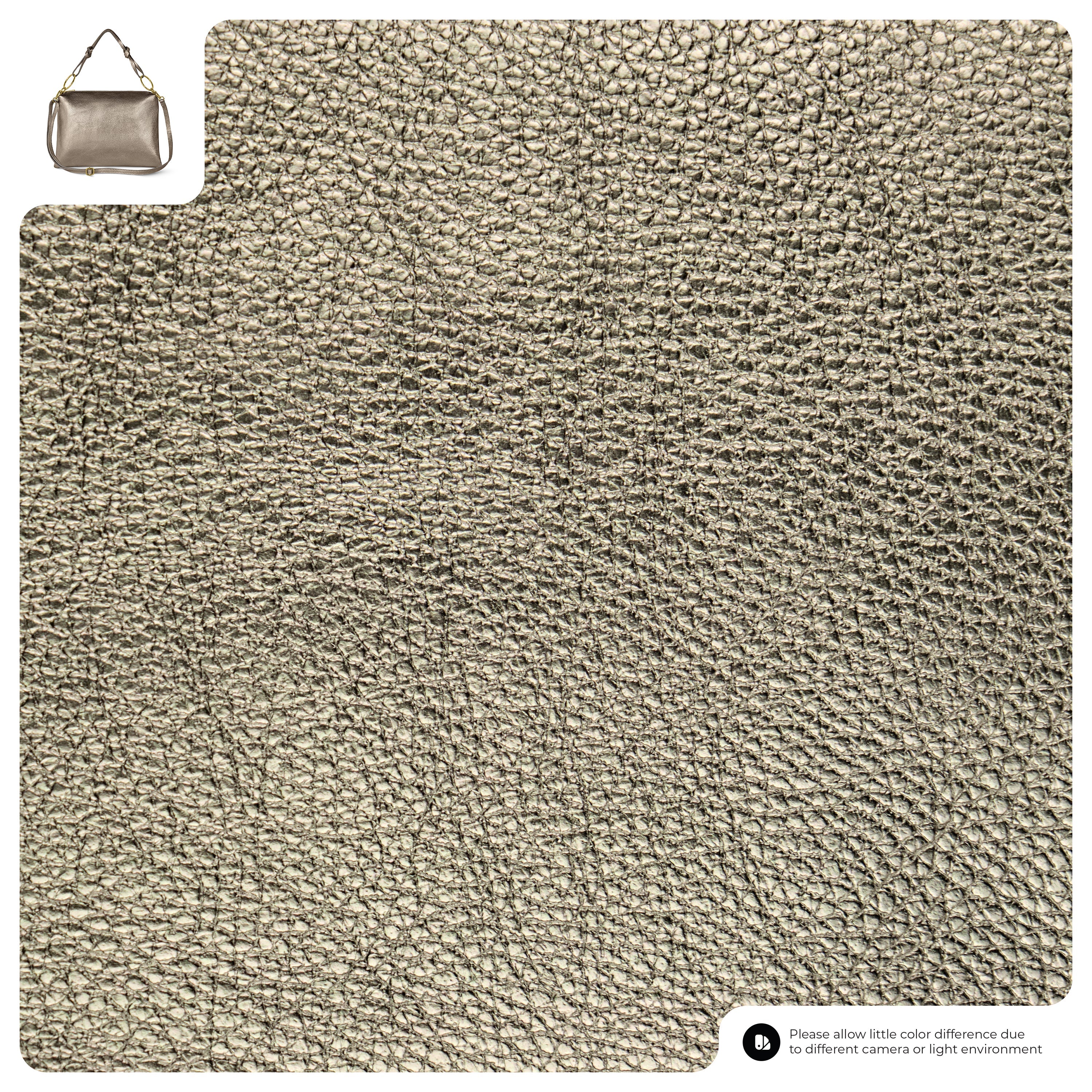 Italian Metallic Full-Grain Leather Shoulder Bag | Prato