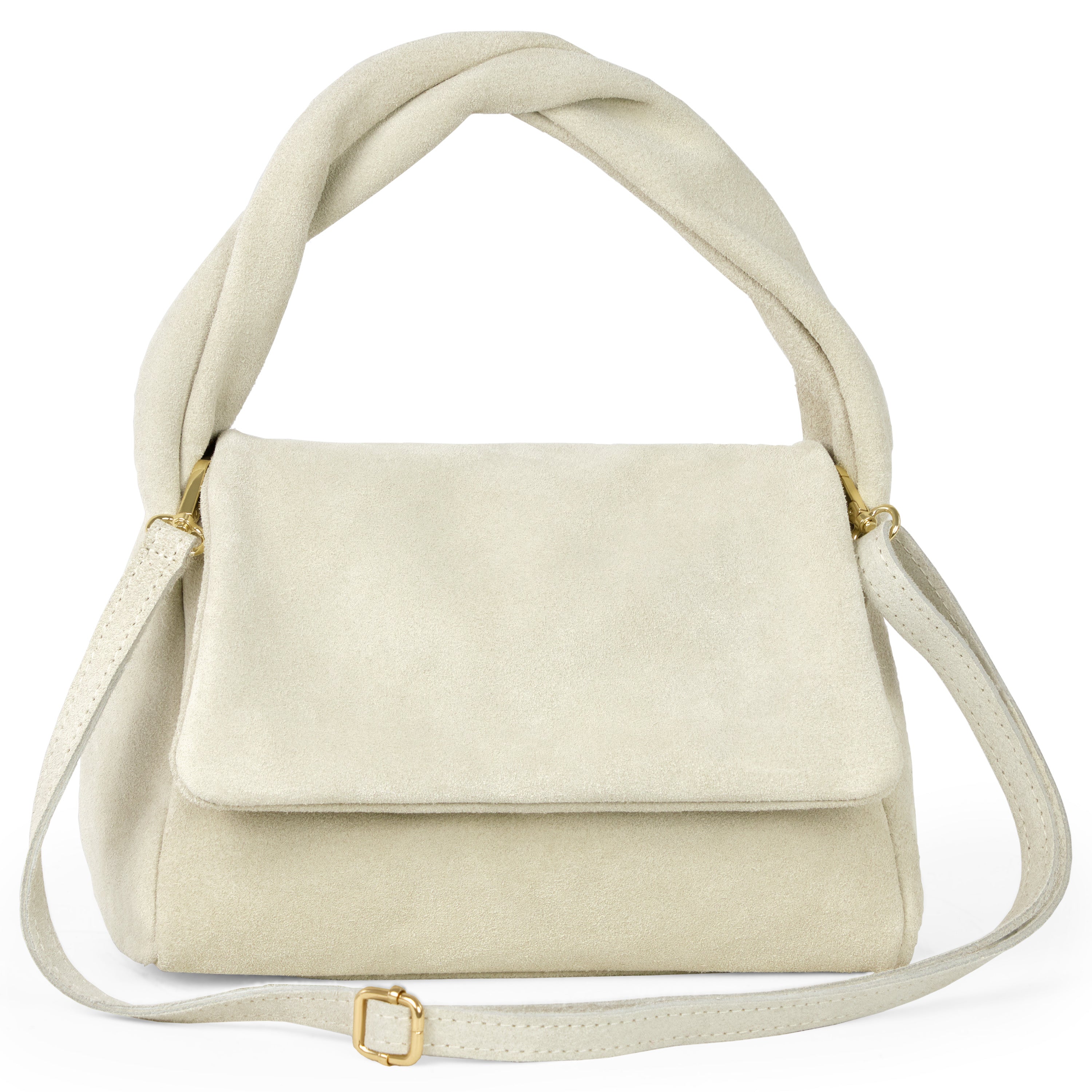 Italian Genuine Suede Top-Handle Bag | Ravenna