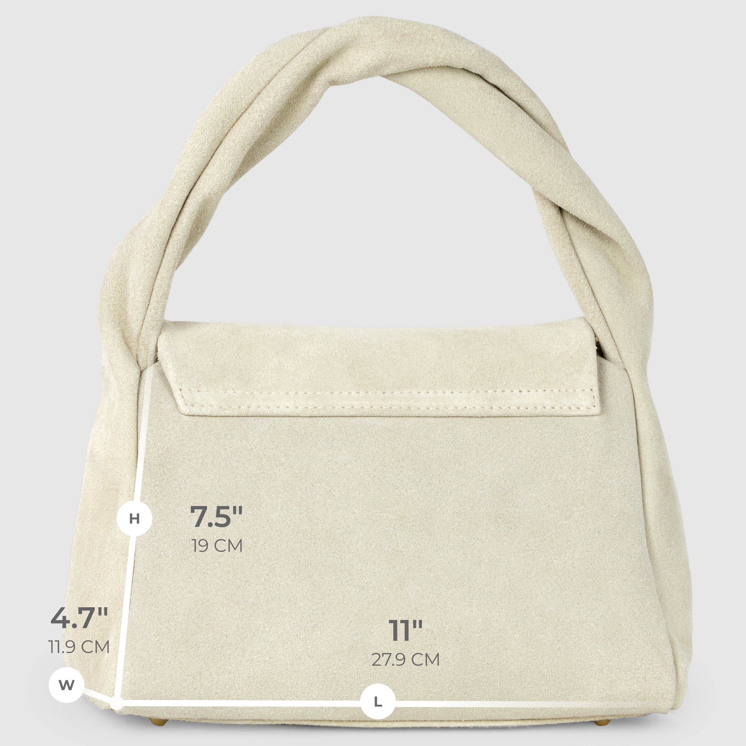 Italian Genuine Suede Top-Handle Bag | Ravenna