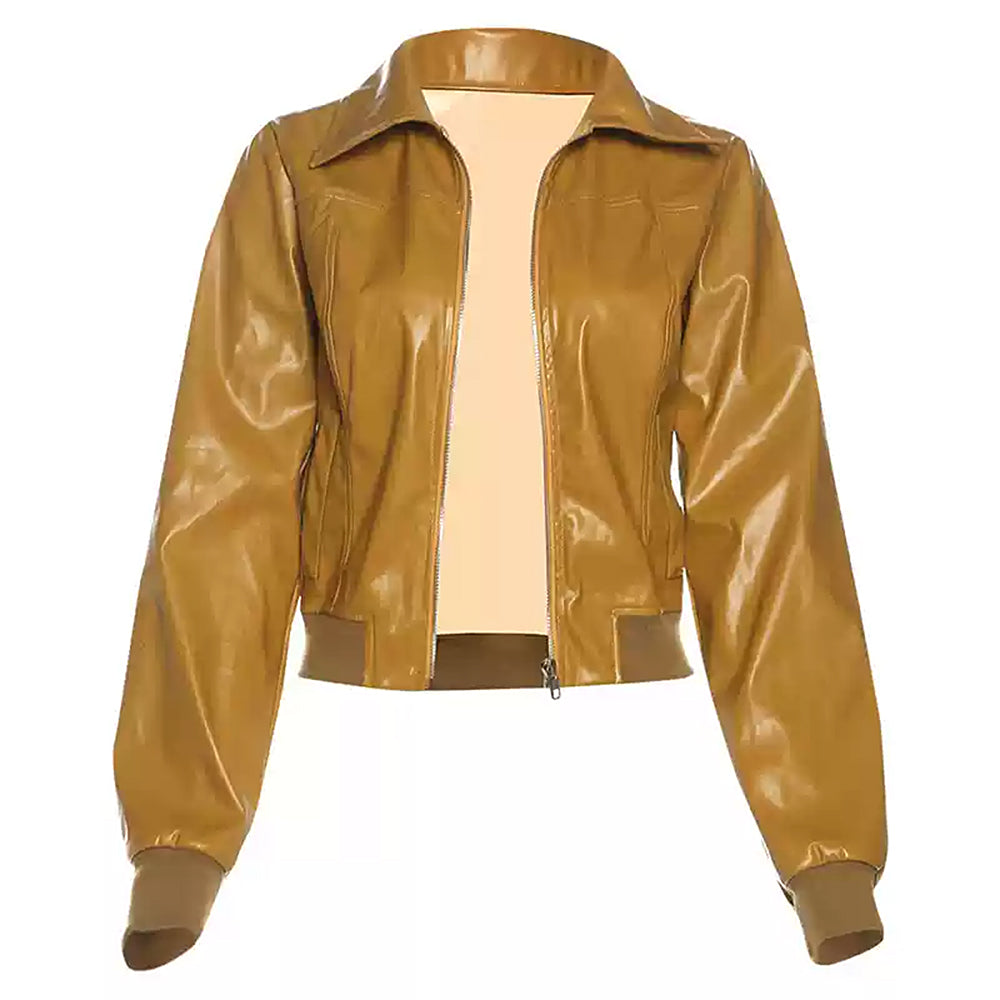 TAN BOMBER JACKET URBAN CHIC