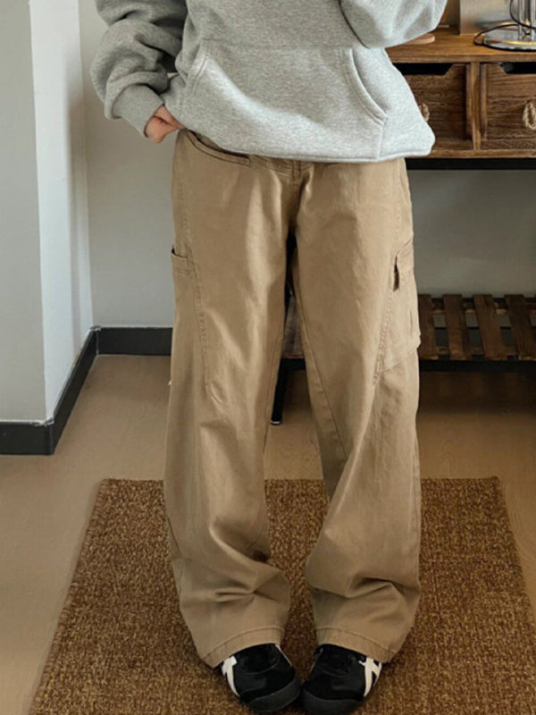 TAN CARGO PANTS WITH AMPLE POCKET SPACE FOR PRACTICAL STORAGE