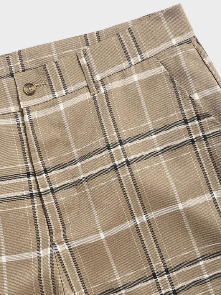 TAPERED PLAID TROUSERS VINTAGE PANTS WITH CLASSIC PLAID DESIGN