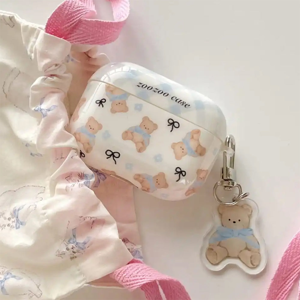 TEDDY BEAR BOWS AIRPODS CASE
