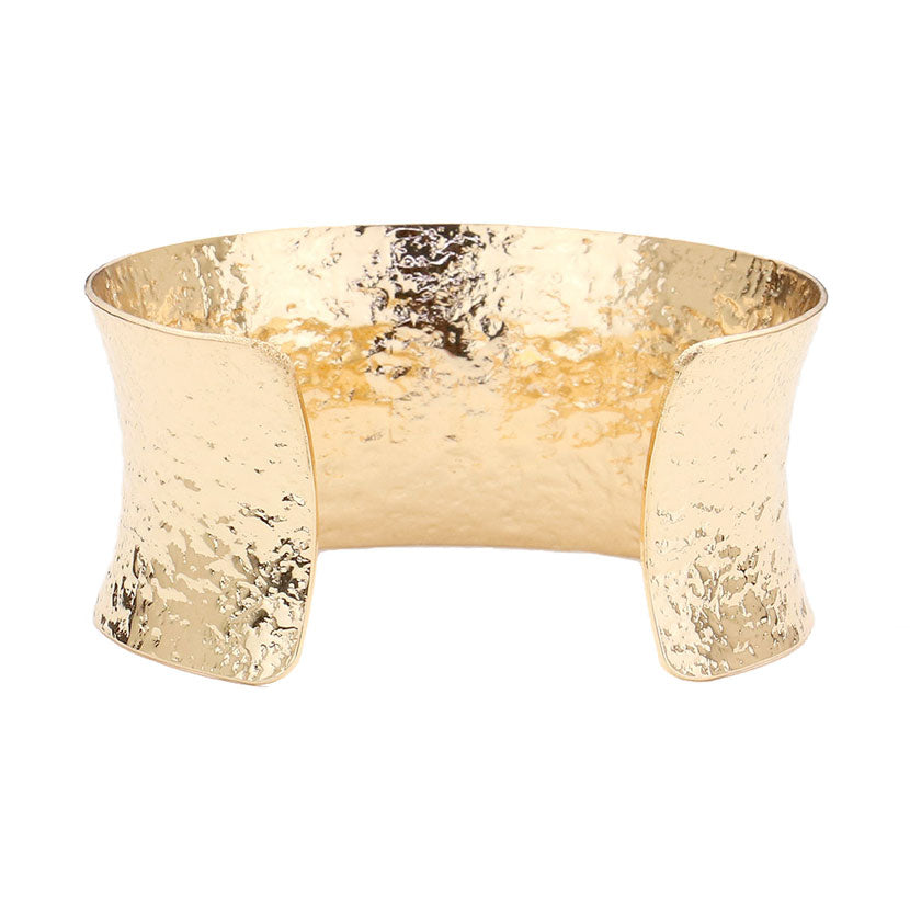 Textured Metal Cuff Bracelet