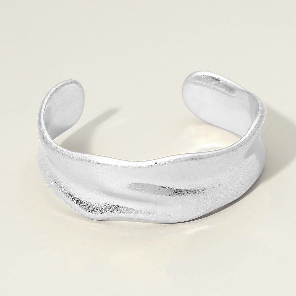 Textured Metal Cuff Bracelet