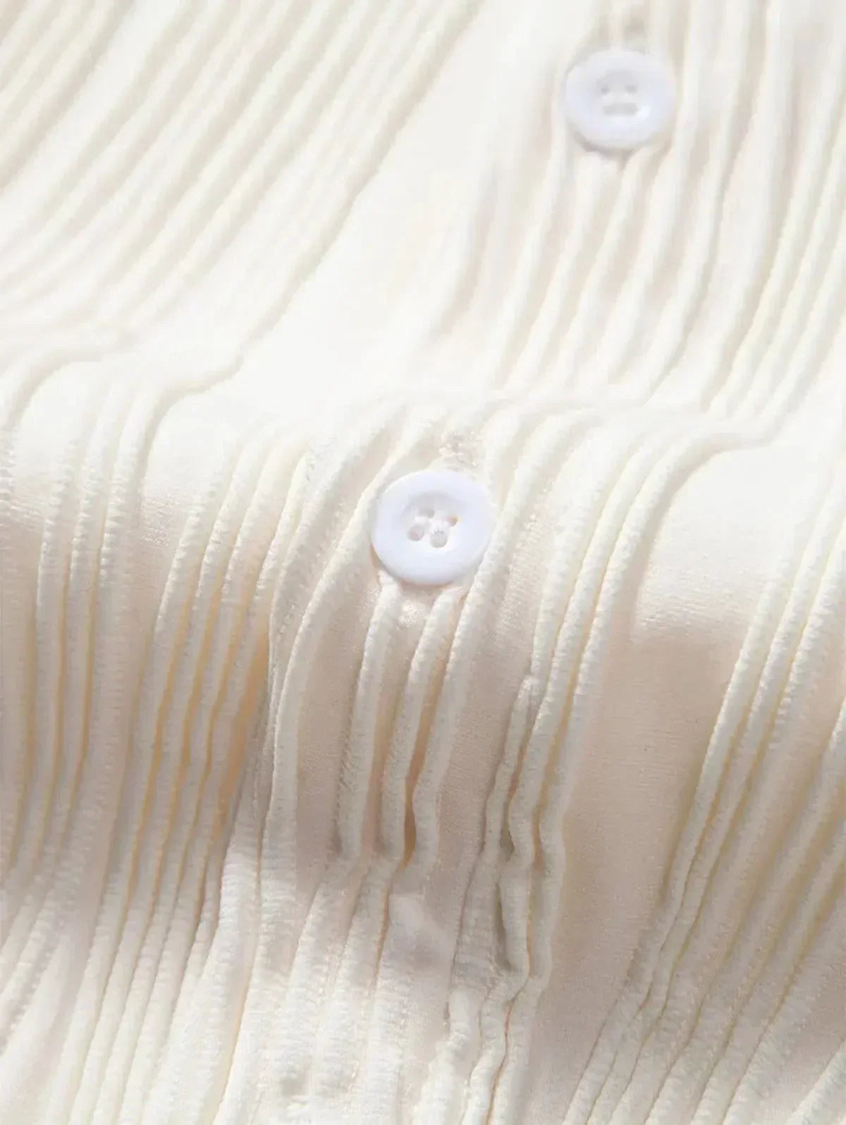TEXTURED WHITE SHORT-SLEEVED SHIRT - MEN'S CASUAL ELEGANT SHIRT