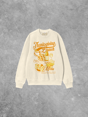 Underground Original Design: Thanksgiving Brunch Boxy Cotton 90's Sweatshirt