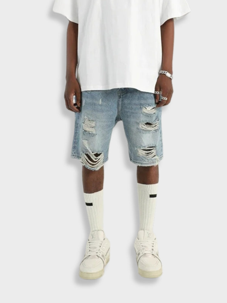THREE-PIECE BLUE CAP AND NAVY T-SHIRT SUMMER OUTFIT FOR RDCE STREETWEAR