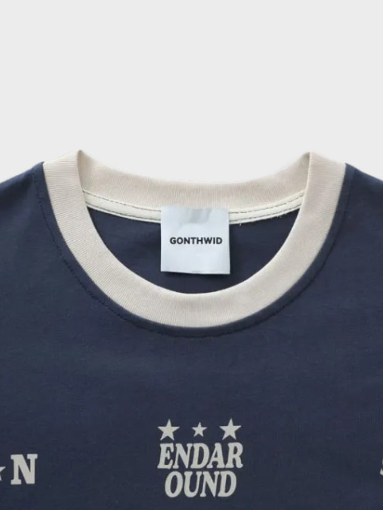 THREE-PIECE BLUE CAP AND NAVY T-SHIRT SUMMER OUTFIT FOR RDCE STREETWEAR