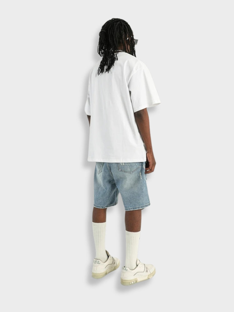 THREE-PIECE BLUE CAP AND NAVY T-SHIRT SUMMER OUTFIT FOR RDCE STREETWEAR