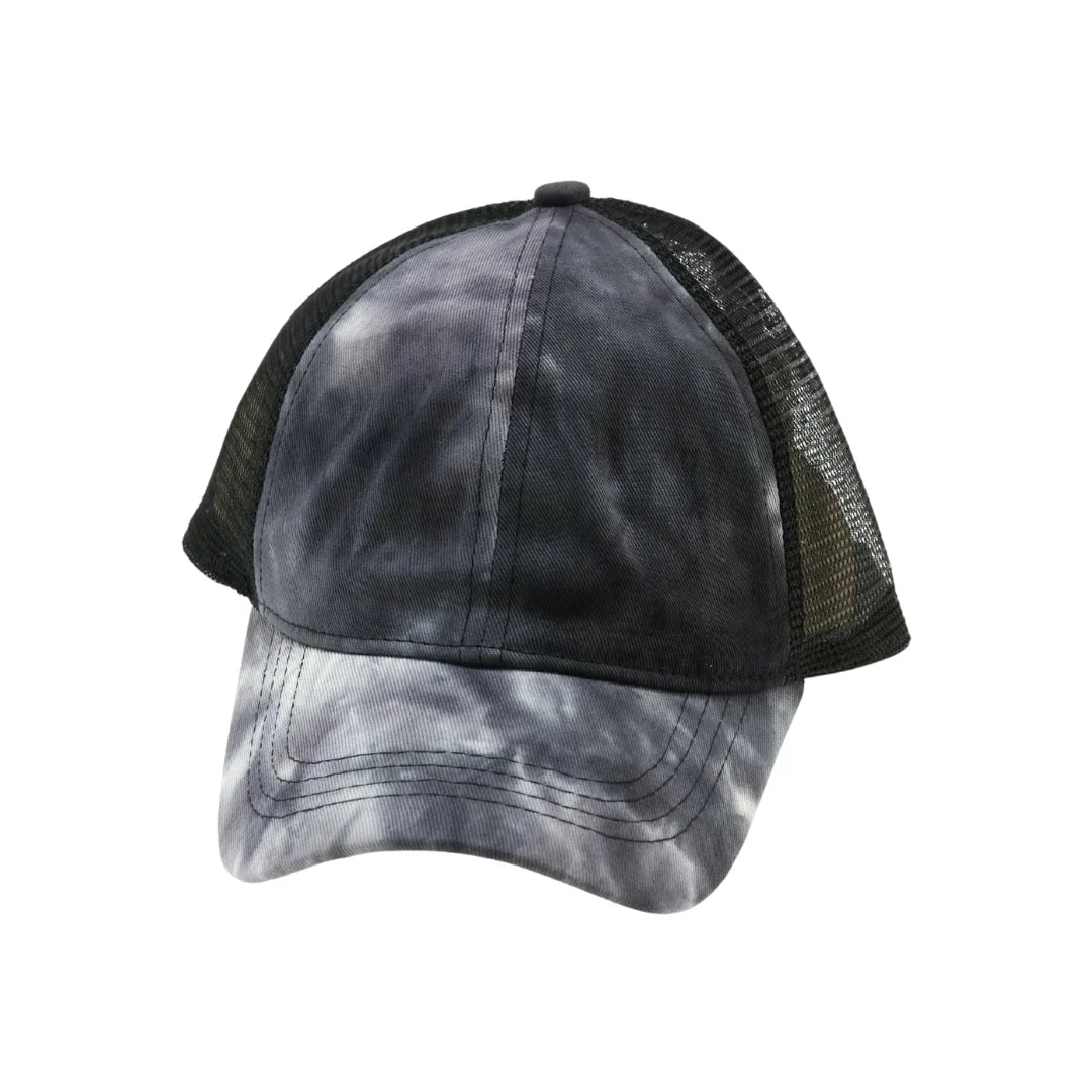 Tie Dye High Ponytail Mesh Back C.C Ball Cap
