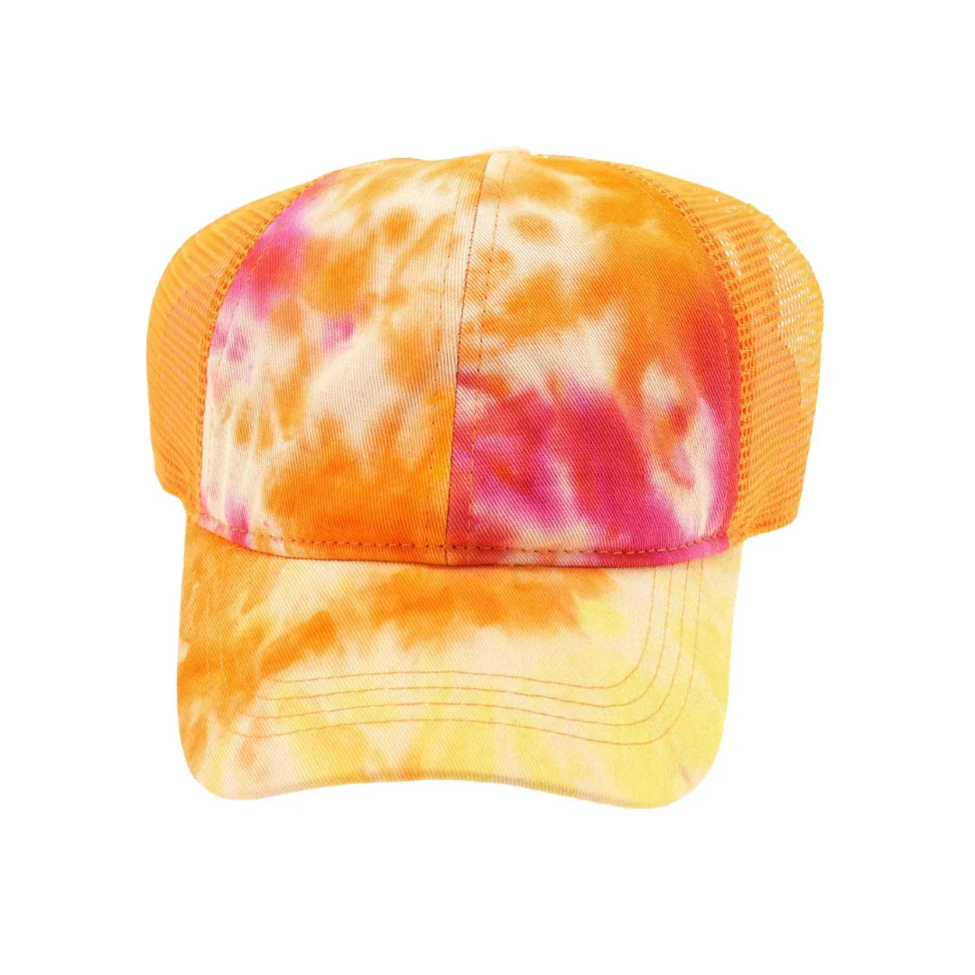 Tie Dye High Ponytail Mesh Back C.C Ball Cap