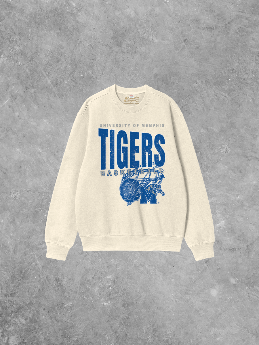 Underground Original Design: Memphis Tigers Basketball Boxy Cotton Sweatshirt
