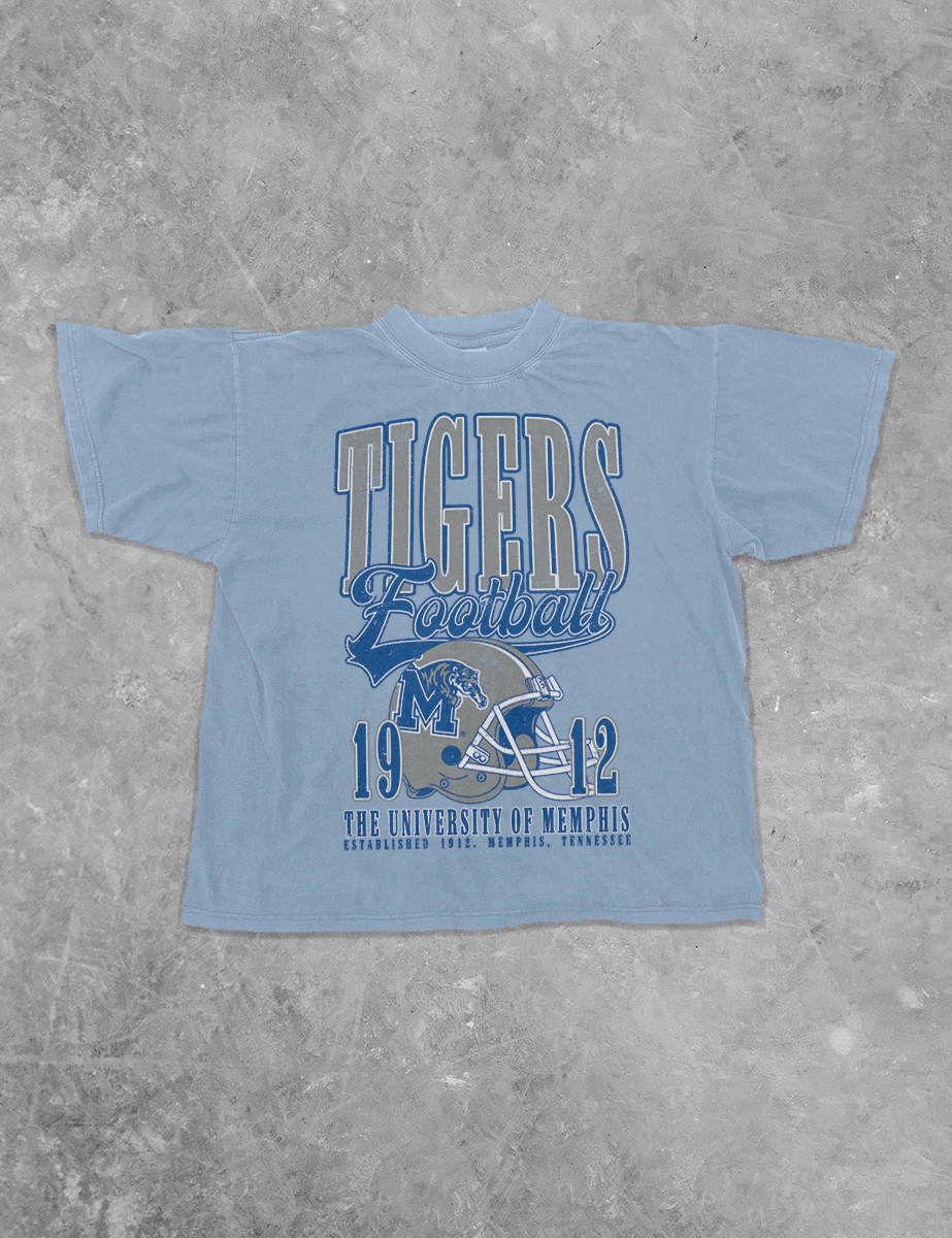 Underground Original Design: Memphis Tigers Football, OG Boxy Cotton TShirt