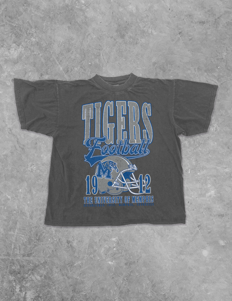 Underground Original Design: Memphis Tigers Football, OG Boxy Cotton TShirt