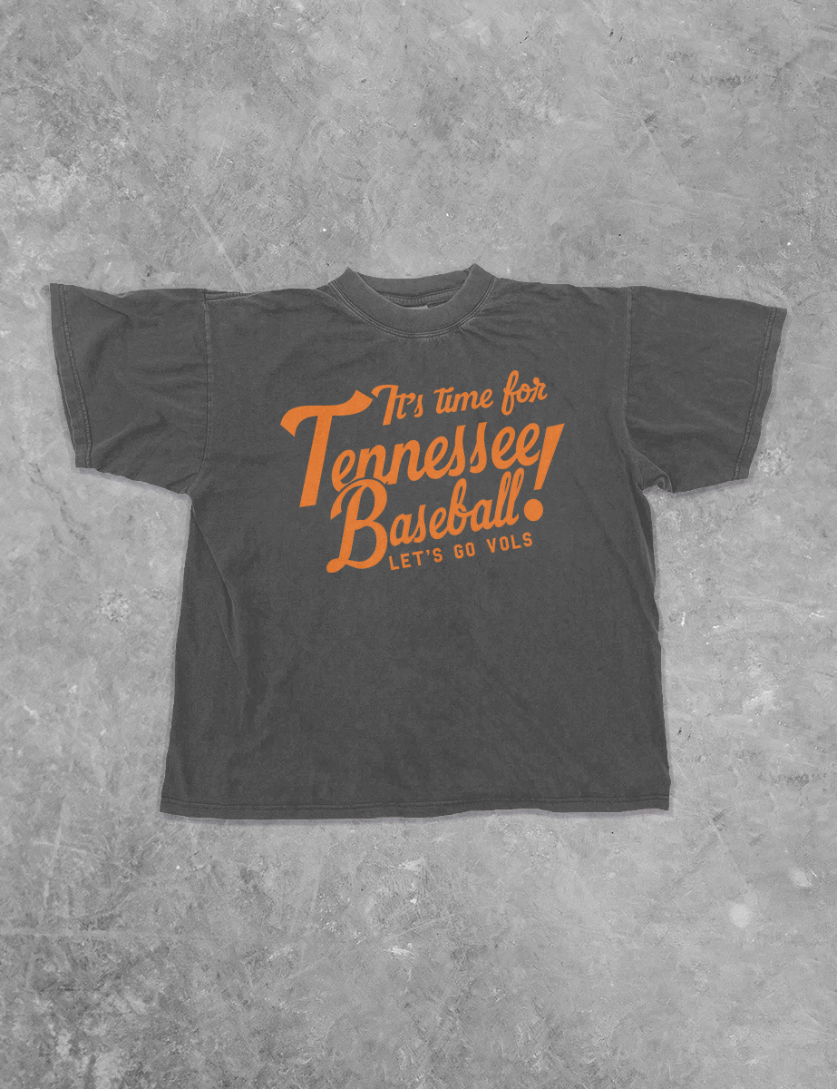 Underground Original Design: It's Time for Tennessee Baseball Boxy Cotton TShirt