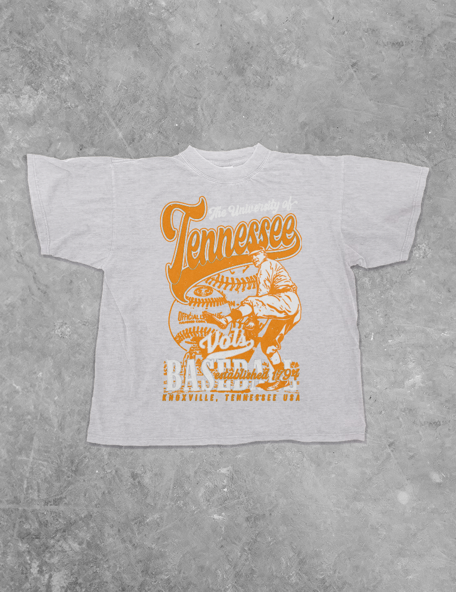 Underground Original Design: Tennessee Volunteers Baseball Boxy Cotton TShirt