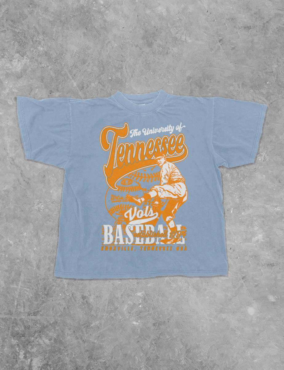 Underground Original Design: Tennessee Volunteers Baseball Boxy Cotton TShirt