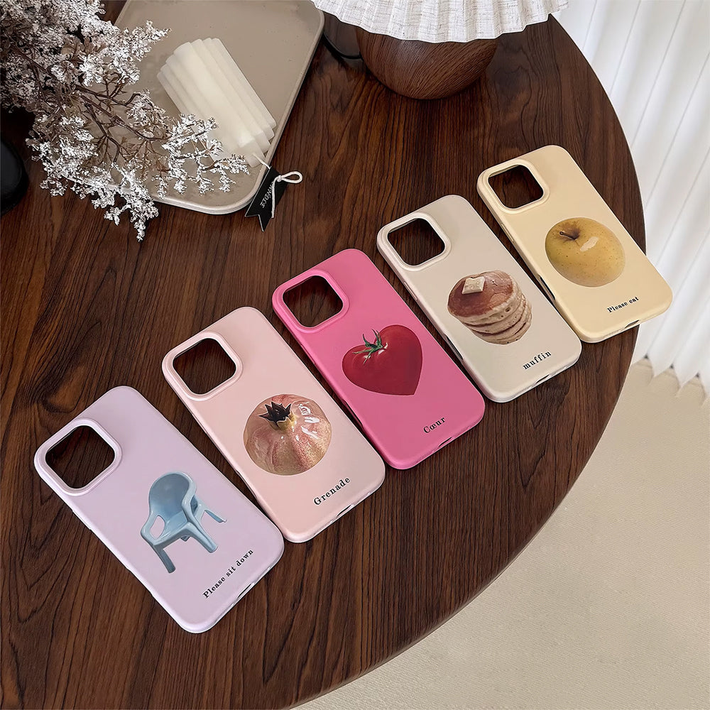 TOMATO HEART PINK SOFT-TOUCH SILICONE PHONE CASE