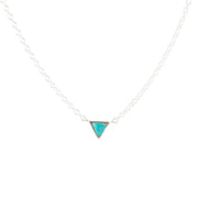 Trident Turquoise and Sterling Silver Necklace