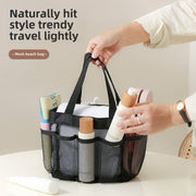 Mesh Shower Tote Bag, Portable Beach Bag, Summer Travel Large Capacity Portable Mesh Tote Bag, Foldable Wash and Makeup bag large