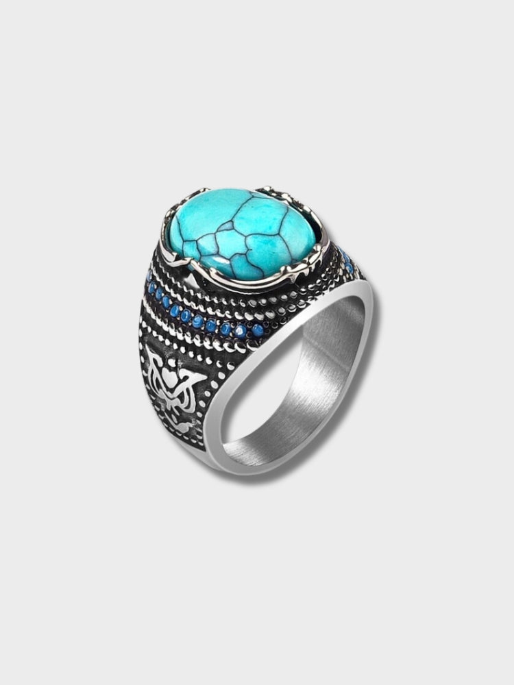 TURQUOISE ICE STONE RING - ELEGANT STONE RING FOR ALL OCCASIONS