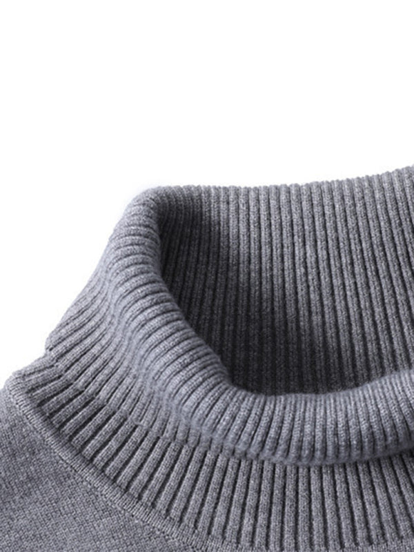 Turtleneck Men’s Pullover Sweater Casual Knitwear