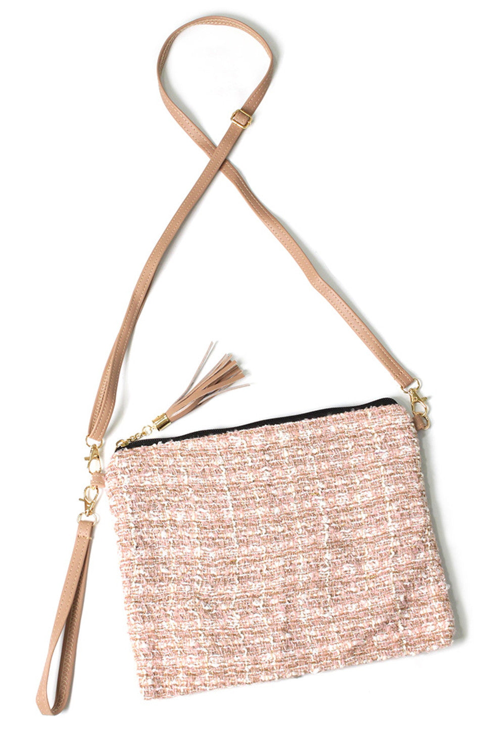 Tweed Lurex Crossbody Bag
