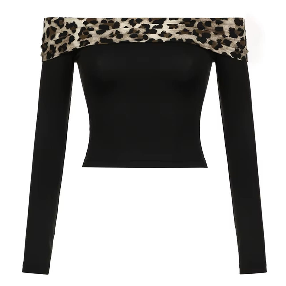 TWO PIECE LEOPARD BARDOT SWIMSUIT Y2K LEOPARD BARDOT
