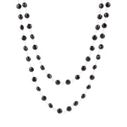 Two Row Onyx and Sterling Silver Necklace