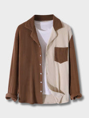 TWO-TONE CORDUROY SHIRT - STYLISH STREETWEAR T-SHIRT