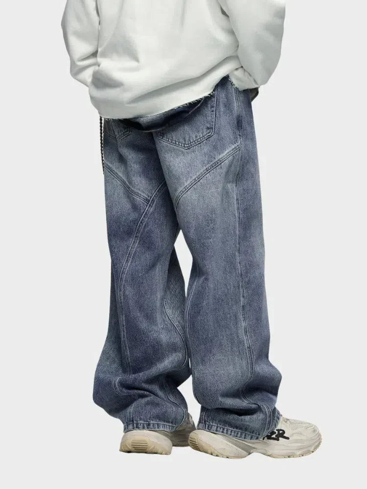 WIDE-LEG DENIM JEANS BLUE BAGGY DENIM FOR EFFORTLESS STYLE