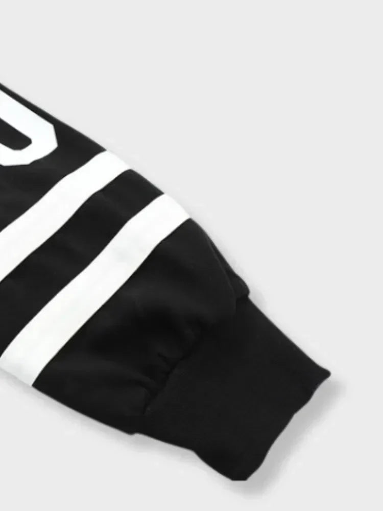 UNISEX CASUAL LONG SLEEVE JERSEY WITH WHITE ACCENTS