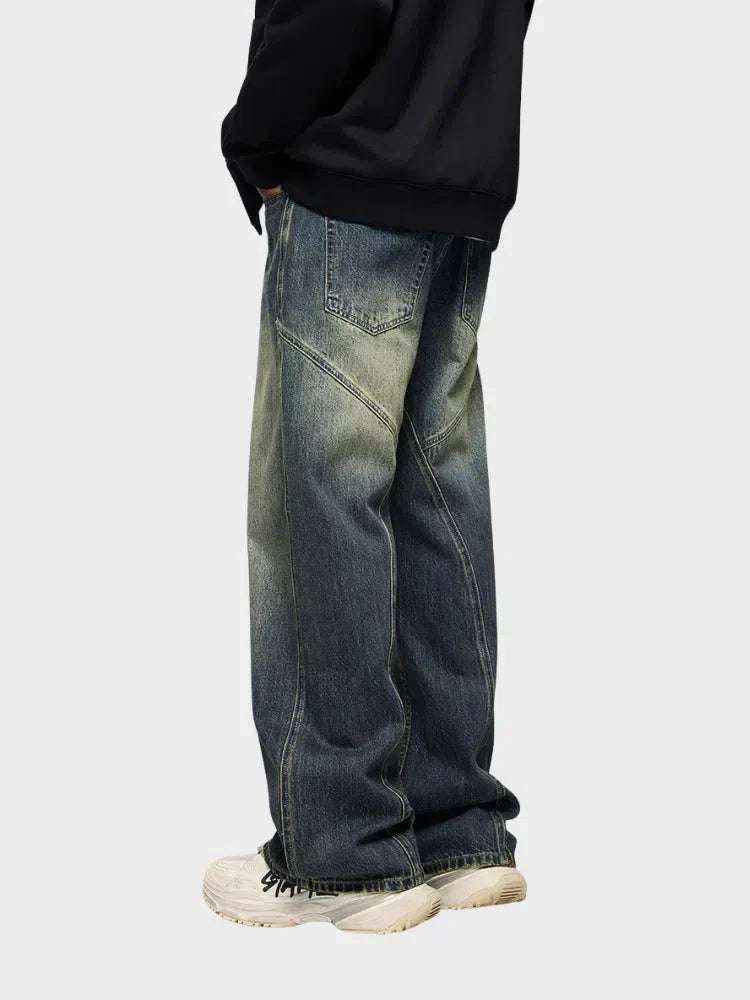 DISTRESSED WIDE-LEG JEANS FOR EVERYONE - UNISEX JEANS