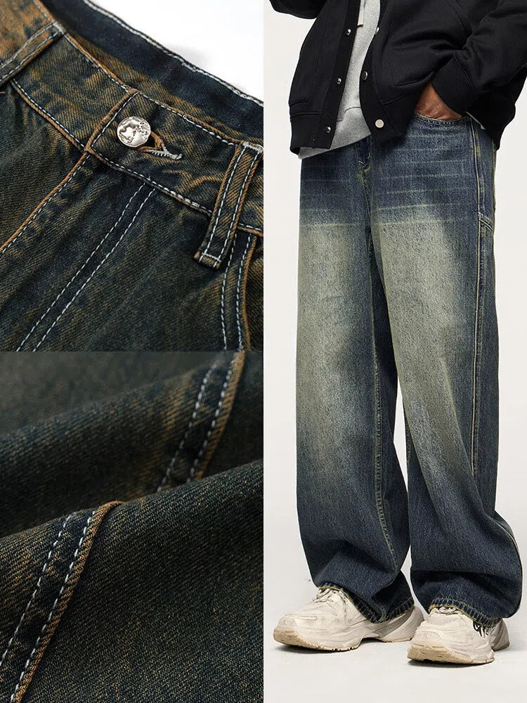 DISTRESSED WIDE-LEG JEANS FOR EVERYONE - UNISEX JEANS