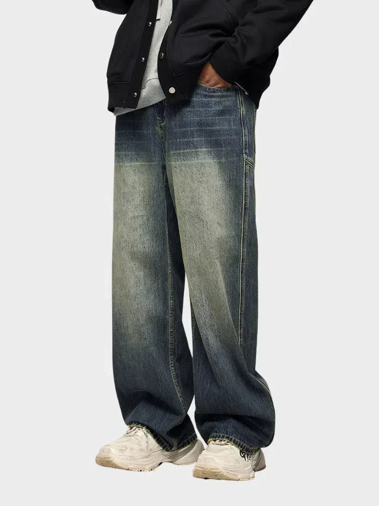 DISTRESSED WIDE-LEG JEANS FOR EVERYONE - UNISEX JEANS