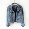 Women's Self-Design Sleeveless Denim Jacket